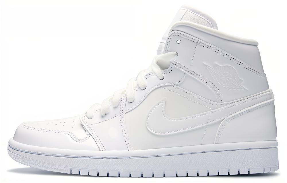 

Кеды унисекс Jordan Air Jordan 1 Mid белые 39 EU, Белый, Air Jordan 1 Mid