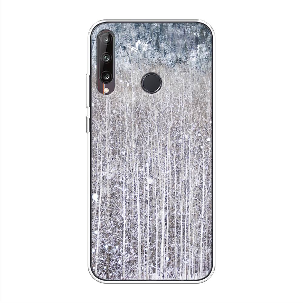 

Чехол на Huawei P40 Lite E "Снежный лес", Бежевый;серый;белый, 612450-5