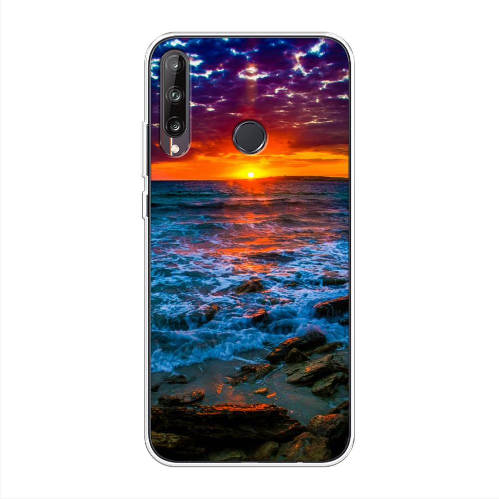 

Чехол на Huawei P40 Lite E/Y7p/Honor 9C "Закат 1", Оранжевый;синий, 612450-2