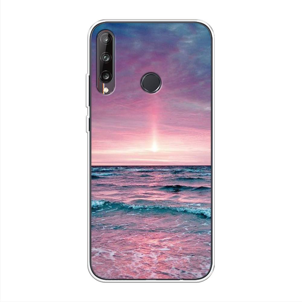 

Чехол на Huawei P40 Lite E "Восход 3", Розовый;голубой, 612450-2