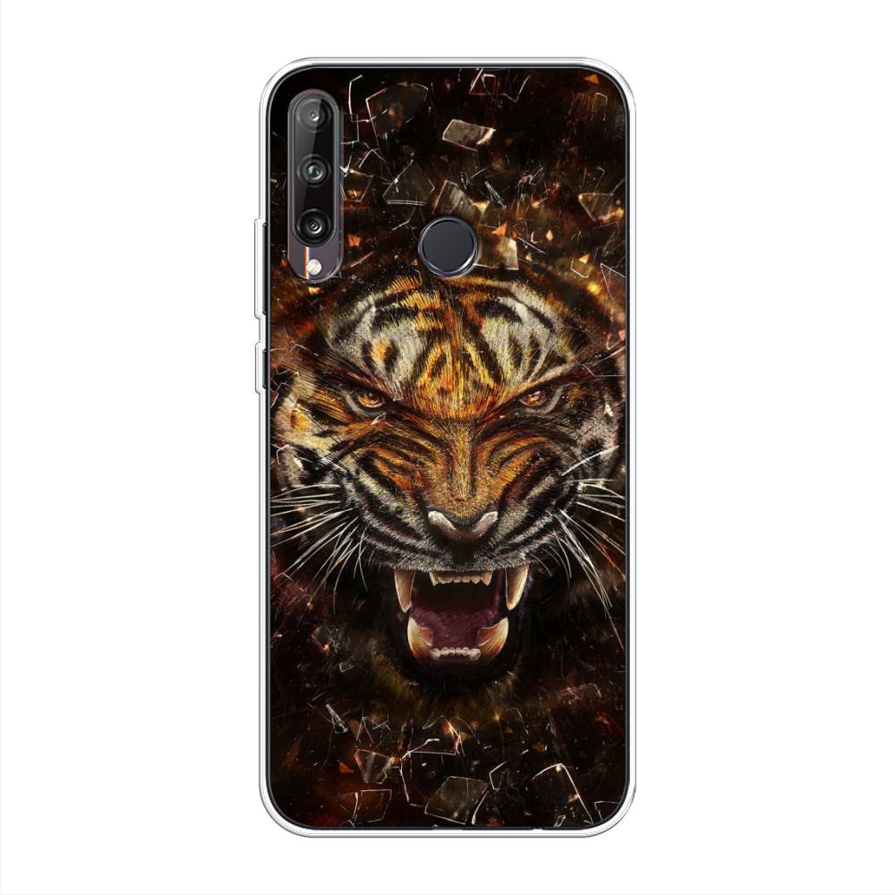 

Чехол на Huawei P40 Lite E "Тигр осколки", Оранжевый;серый;черный, 612450-1