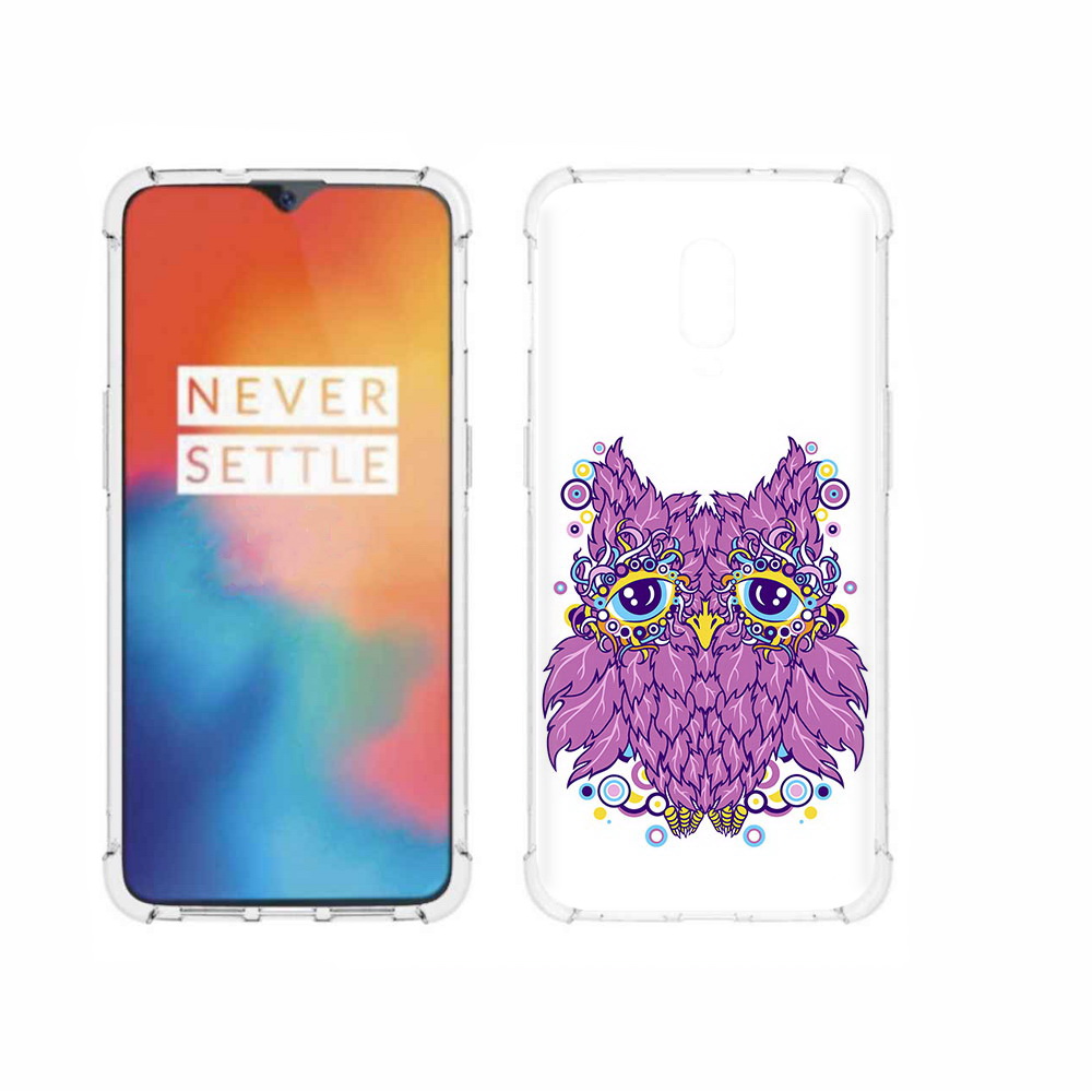 

Чехол MyPads Tocco для OnePlus 6T Розовая сова, Прозрачный, Tocco
