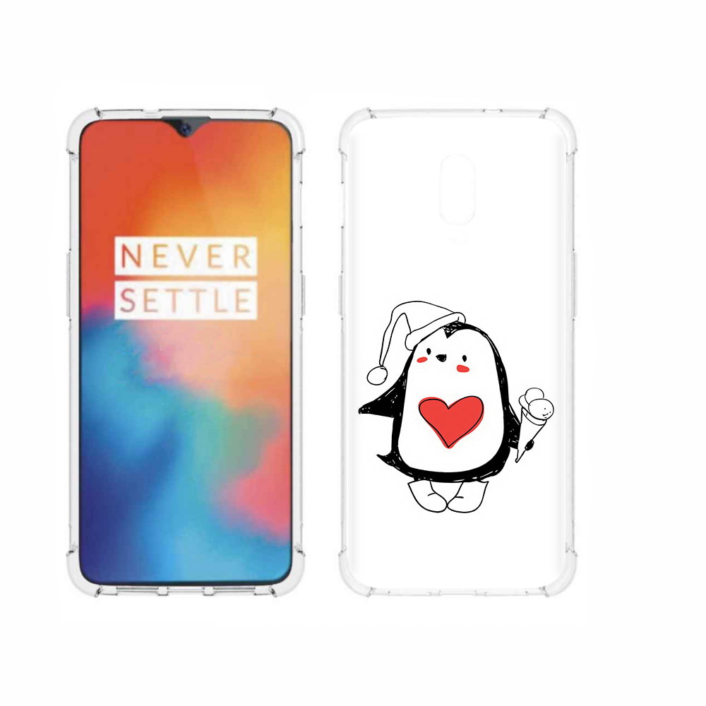 

Чехол MyPads Tocco для OnePlus 6T Пингвин с мороженым, Прозрачный, Tocco