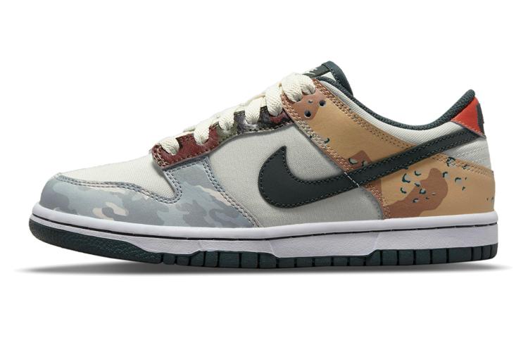 

Кеды унисекс Nike Dunk Low SE Sail Multi-Camo GS серые 39 EU, Серый, Dunk Low SE Sail Multi-Camo GS