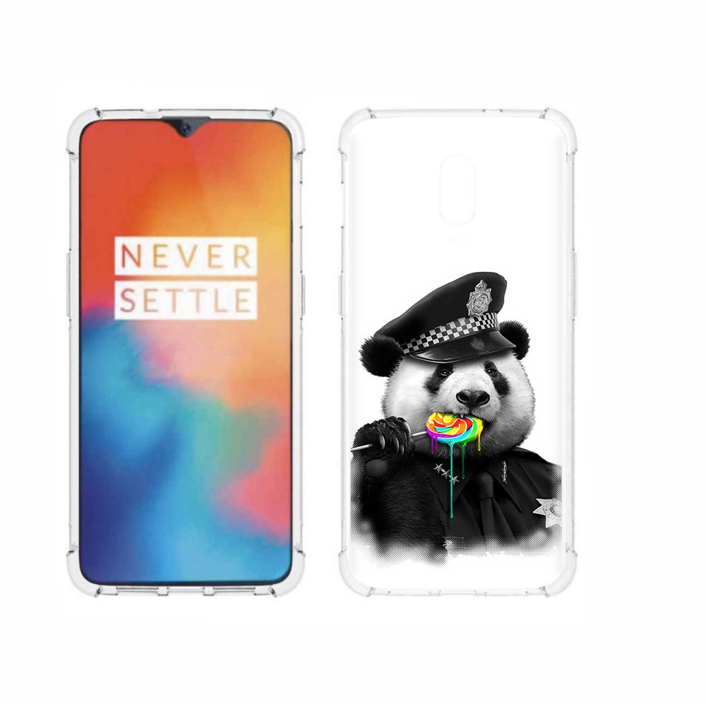 

Чехол MyPads Tocco для OnePlus 6T Панда полиция, Прозрачный, Tocco
