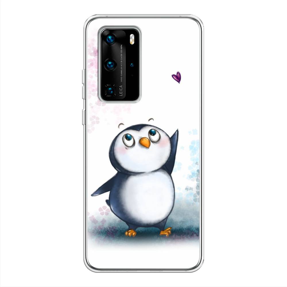 

Чехол Awog на Huawei P40 Pro "Пингвин и сердечко", Белый, 610950-1