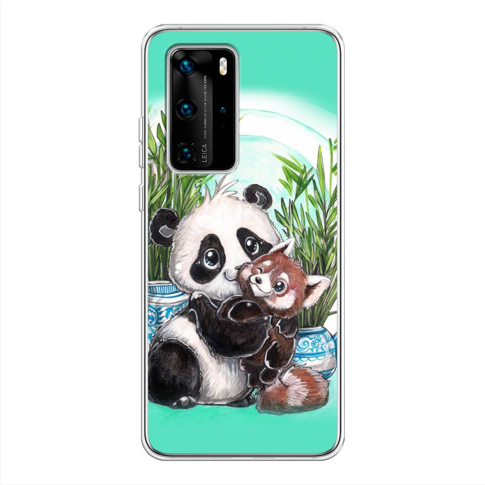 

Чехол Awog на Huawei P40 Pro "Друзья зверята", Голубой;белый;черный, 610950-2