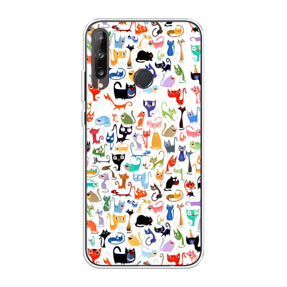 

Чехол на Huawei P40 Lite E "Цветные коты", Разноцветный, 612450-1