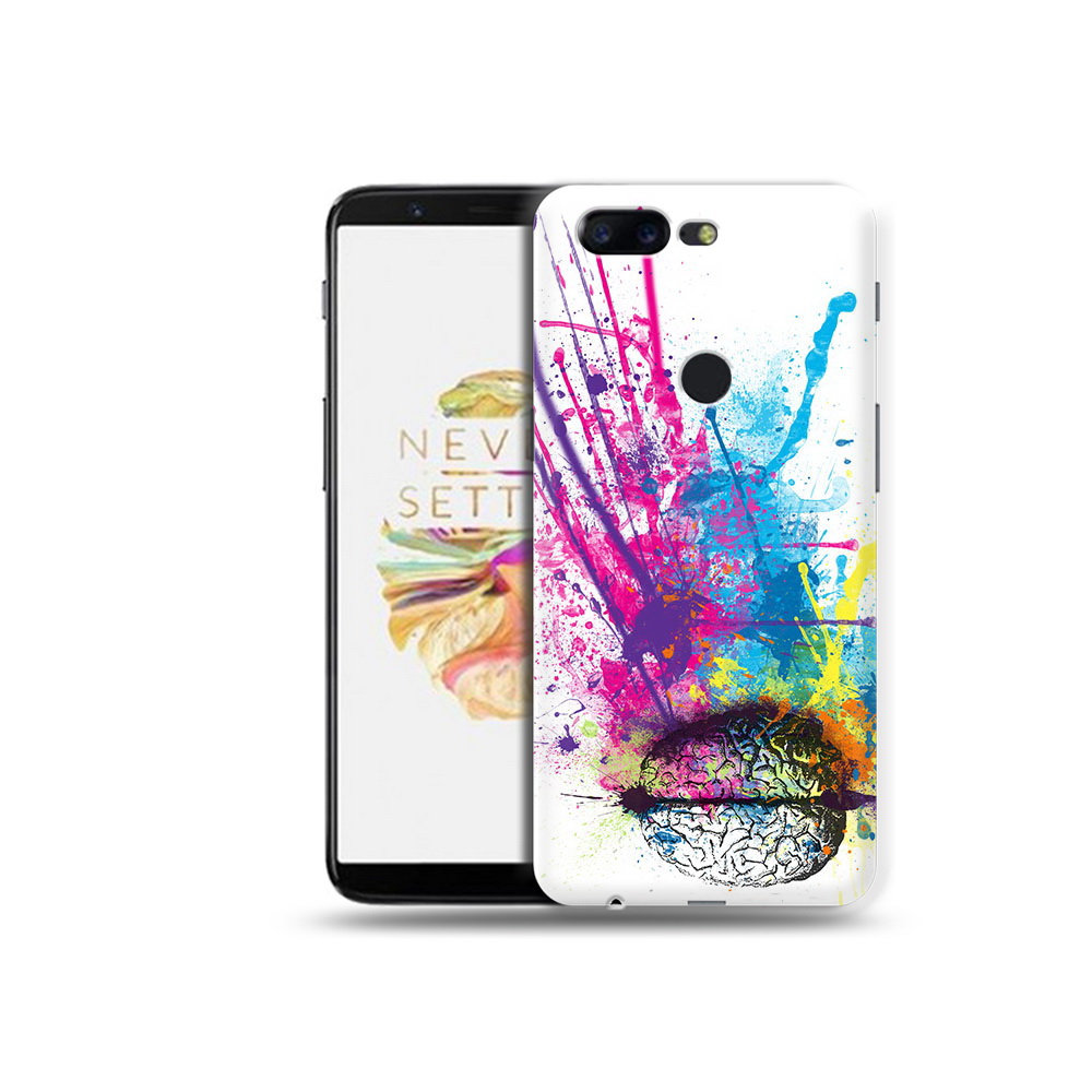 

Чехол MyPads Tocco для OnePlus 5T яркий красочный мозг, Прозрачный, Tocco