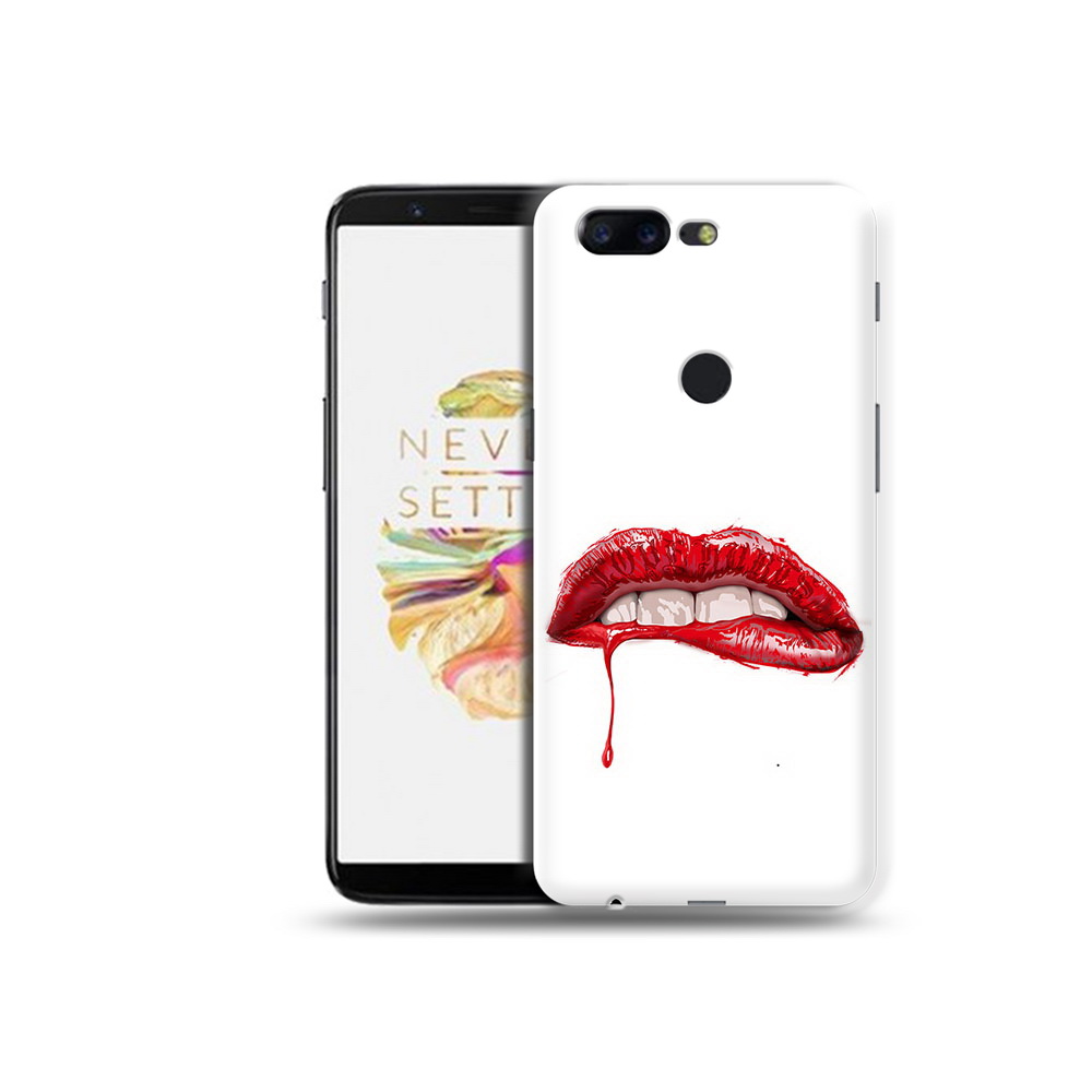 

Чехол MyPads Tocco для OnePlus 5T яркие красные губы, Прозрачный, Tocco