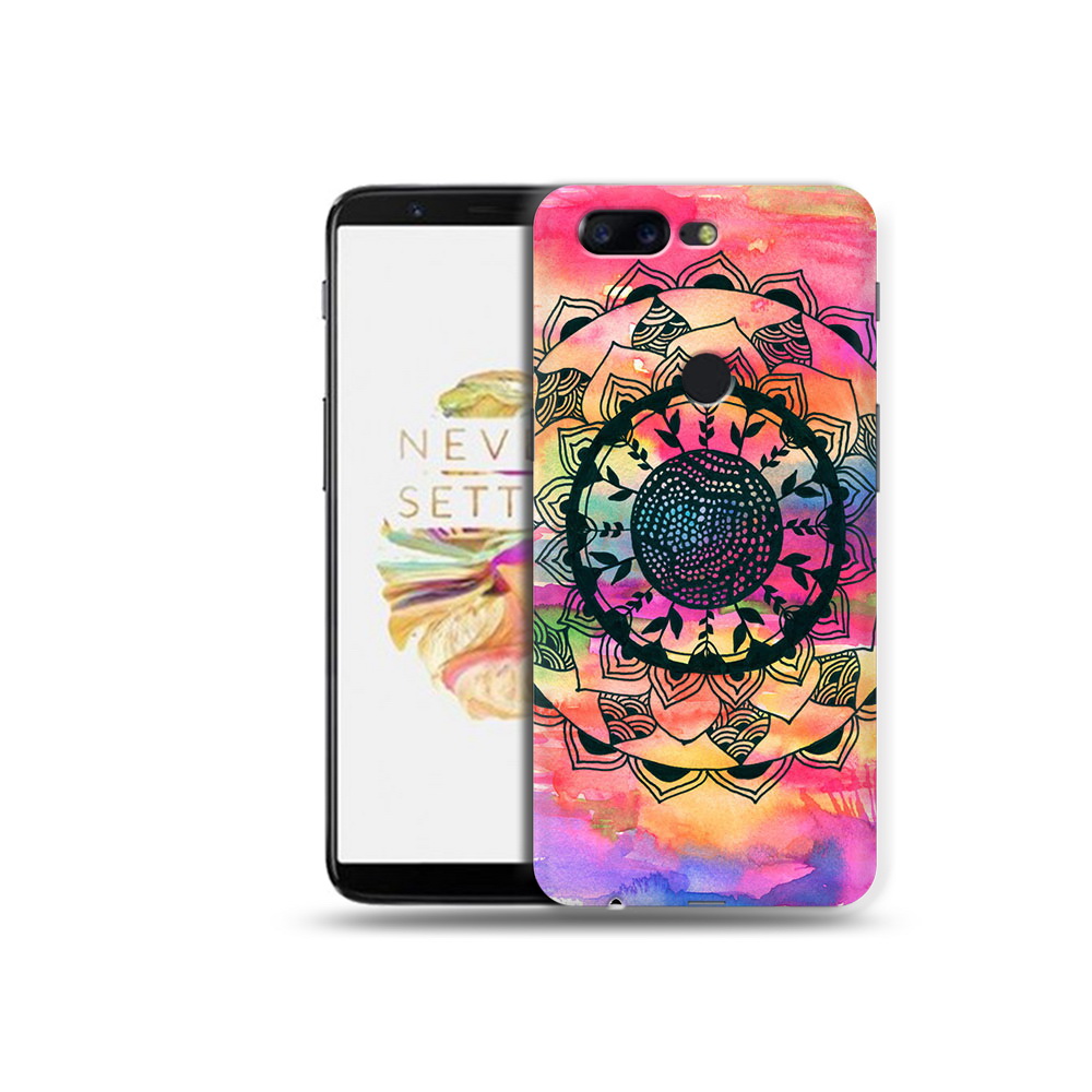 

Чехол MyPads Tocco для OnePlus 5T яркая абстракция круглый цветок, Прозрачный, Tocco