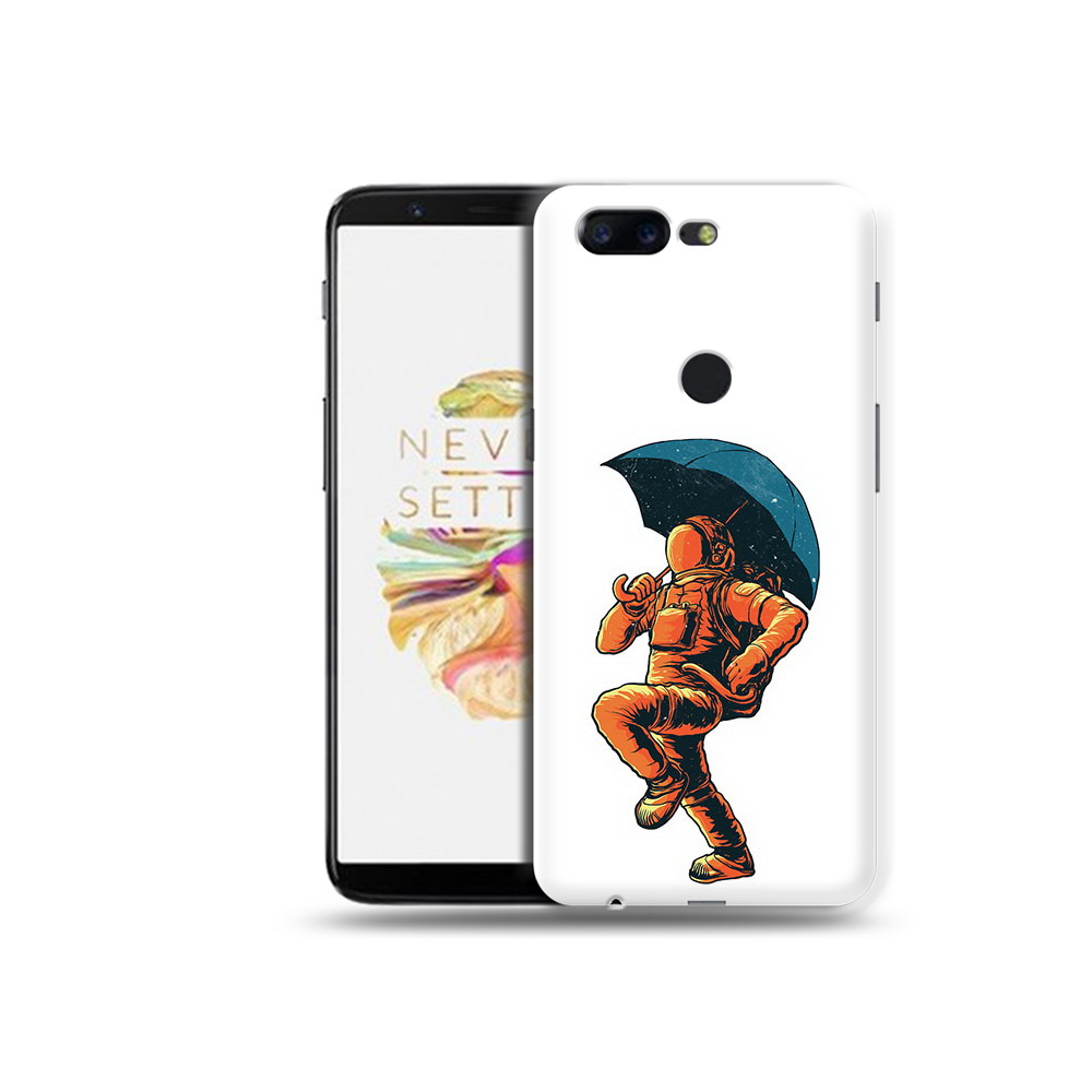 

Чехол MyPads Tocco для OnePlus 5T шагающий космонавт с зонтом, Прозрачный, Tocco