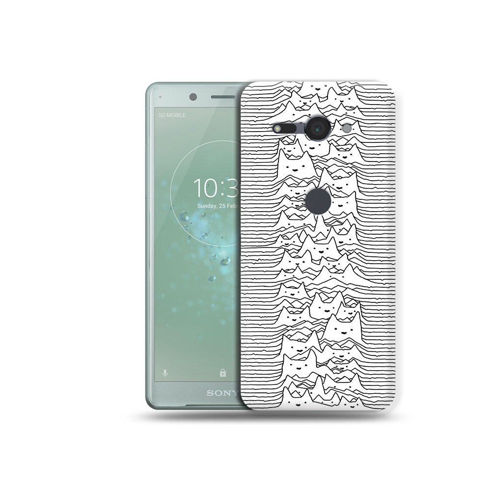 

Чехол MyPads Tocco для Sony Xperia XZ2 Compact черно белые коты 3D, Прозрачный, Tocco