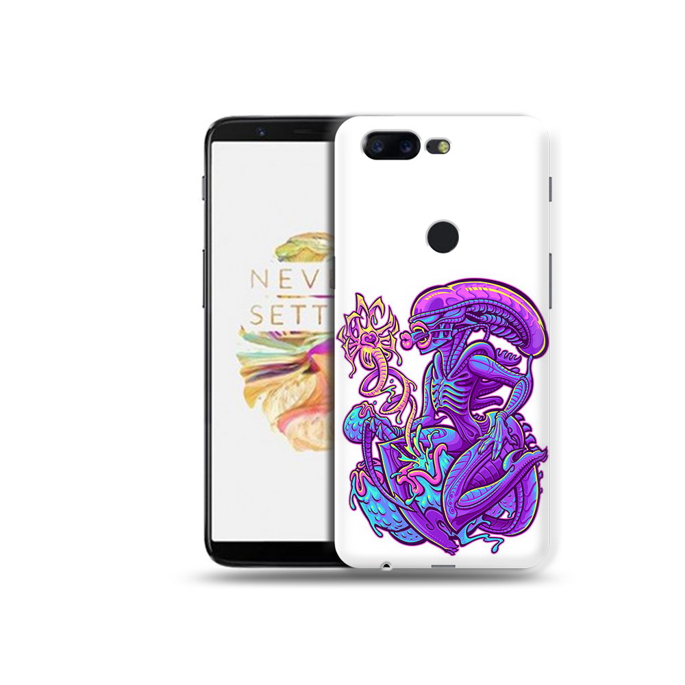 

Чехол MyPads Tocco для OnePlus 5T чужой фиолетовый цвет, Прозрачный, Tocco