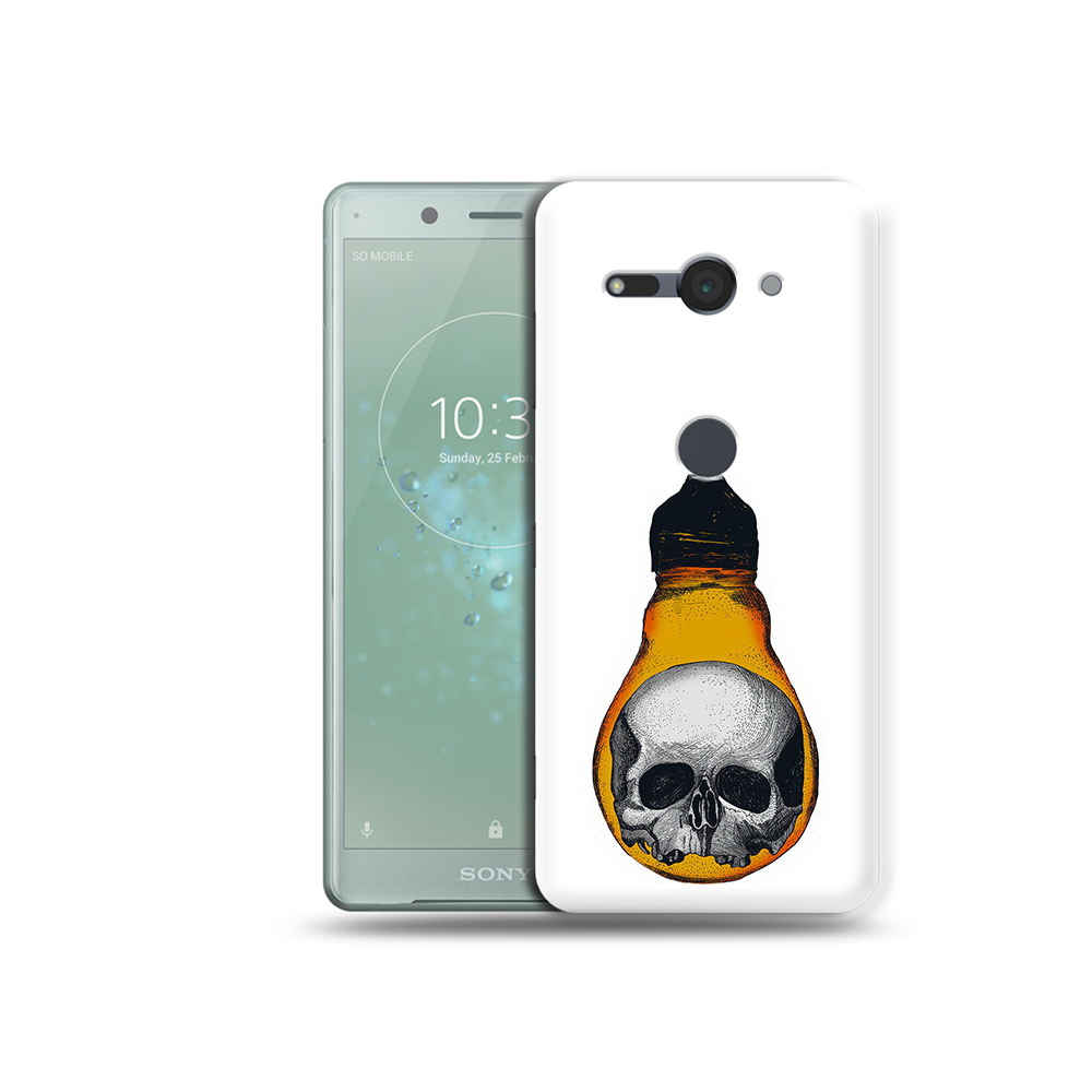 

Чехол MyPads Tocco для Sony Xperia XZ2 Compact череп в лампочке, Прозрачный, Tocco