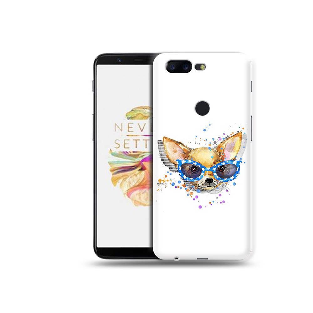 

Чехол MyPads Tocco для OnePlus 5T чихуа-хуа в очках, Прозрачный, Tocco