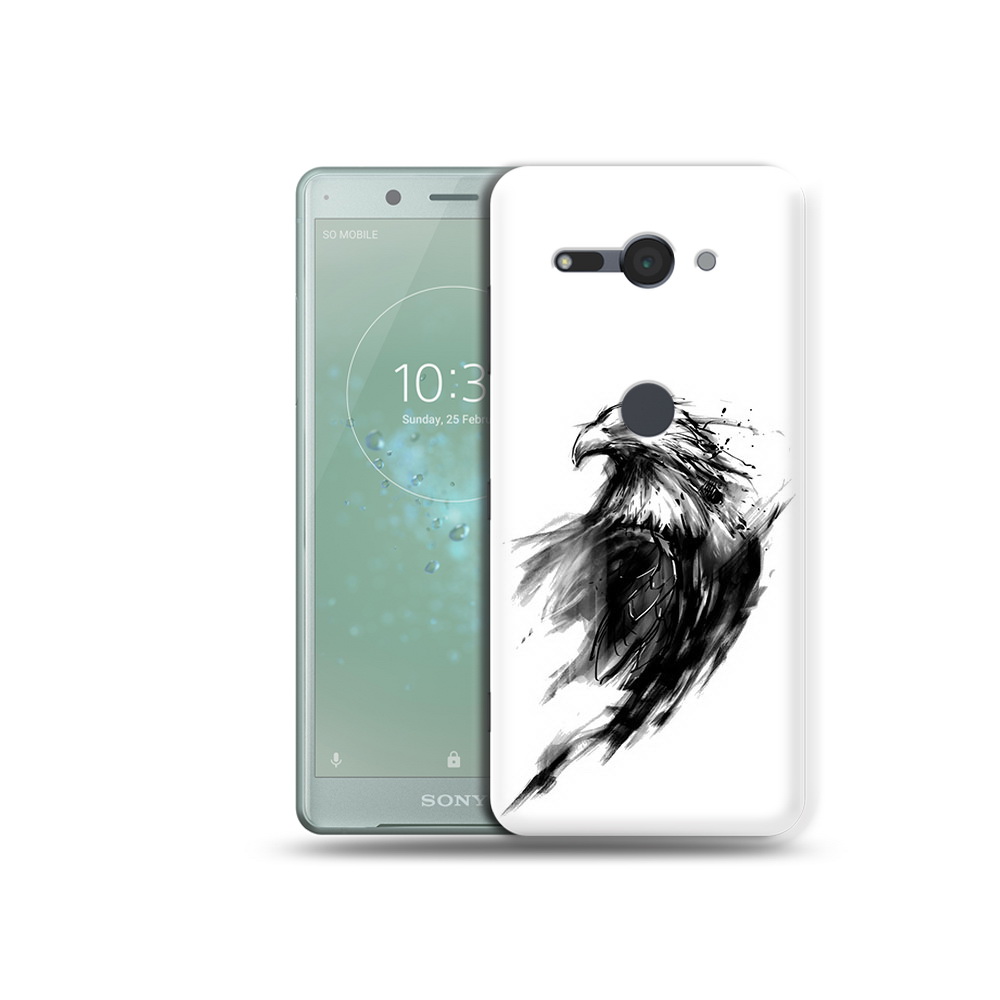 

Чехол MyPads Tocco для Sony Xperia XZ2 Compact чб птица, Прозрачный, Tocco