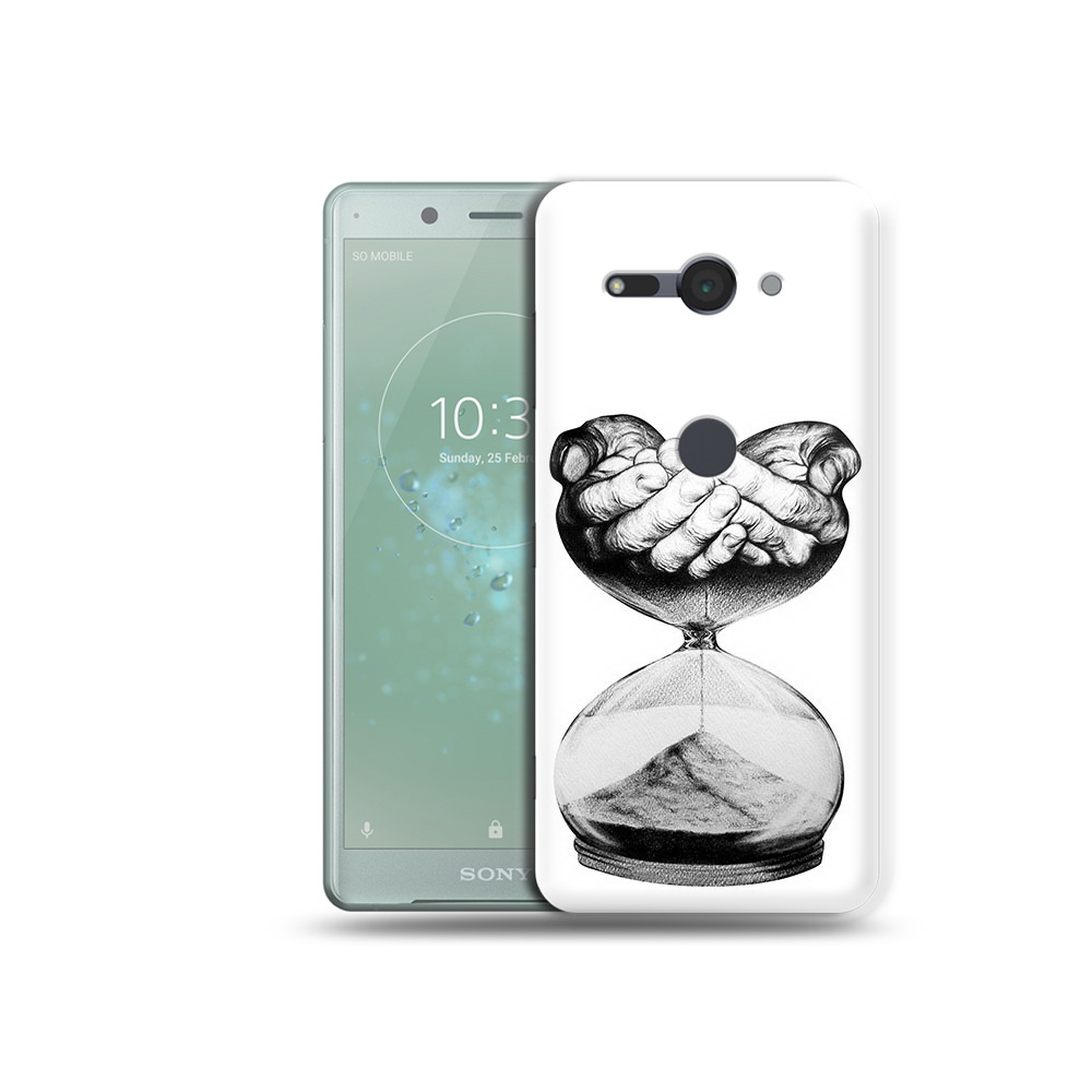 

Чехол MyPads Tocco для Sony Xperia XZ2 Compact часы жизни черно белый, Прозрачный, Tocco