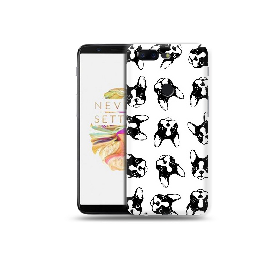 

Чехол MyPads Tocco для OnePlus 5T черно белые собачки, Прозрачный, Tocco