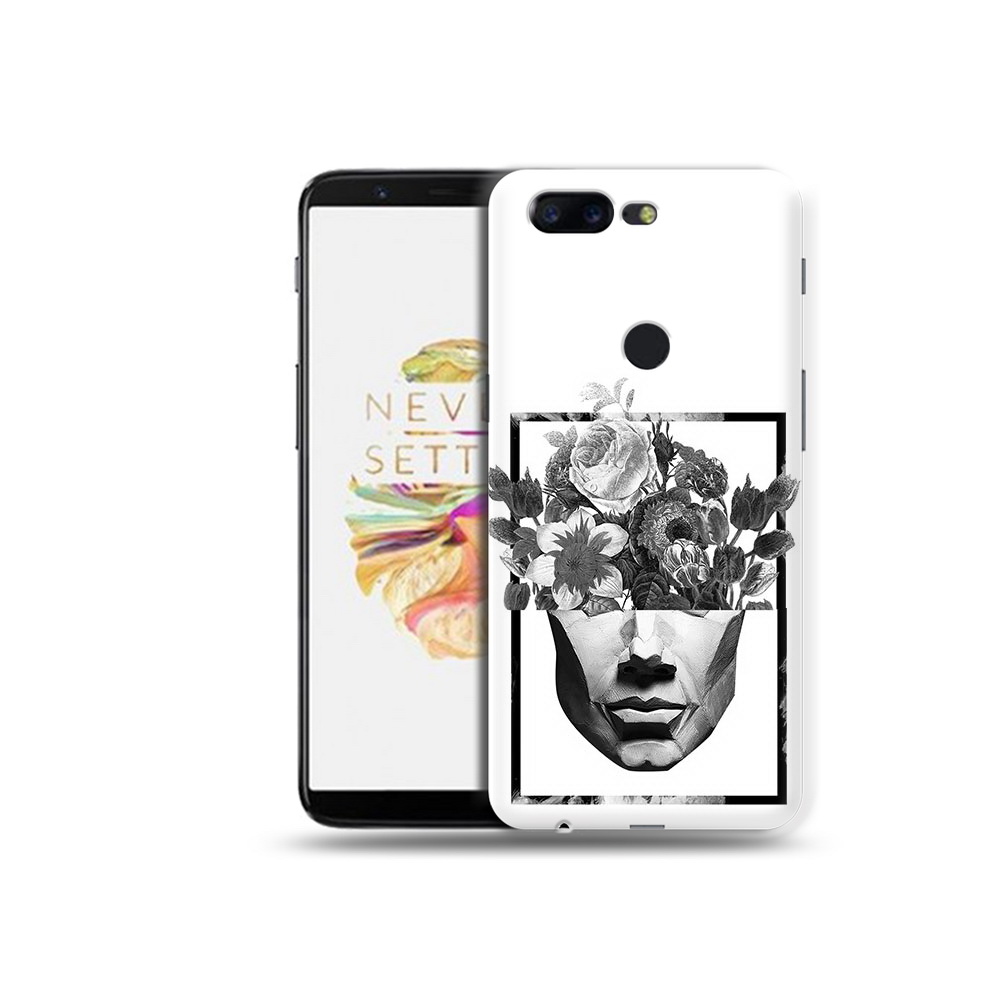 

Чехол MyPads Tocco для OnePlus 5T черно белая ваза в абстракции, Прозрачный, Tocco