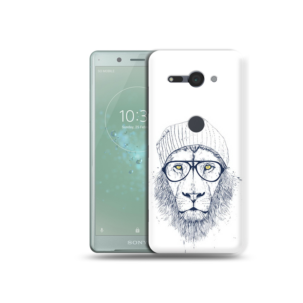 

Чехол MyPads Tocco для Sony Xperia XZ2 Compact хиппи лев, Прозрачный, Tocco