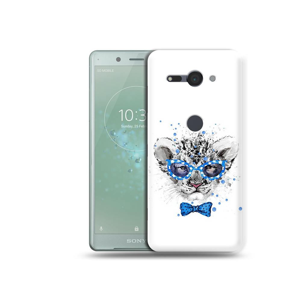 

Чехол MyPads Tocco для Sony Xperia XZ2 Compact тигренок с бабочкой, Прозрачный, Tocco