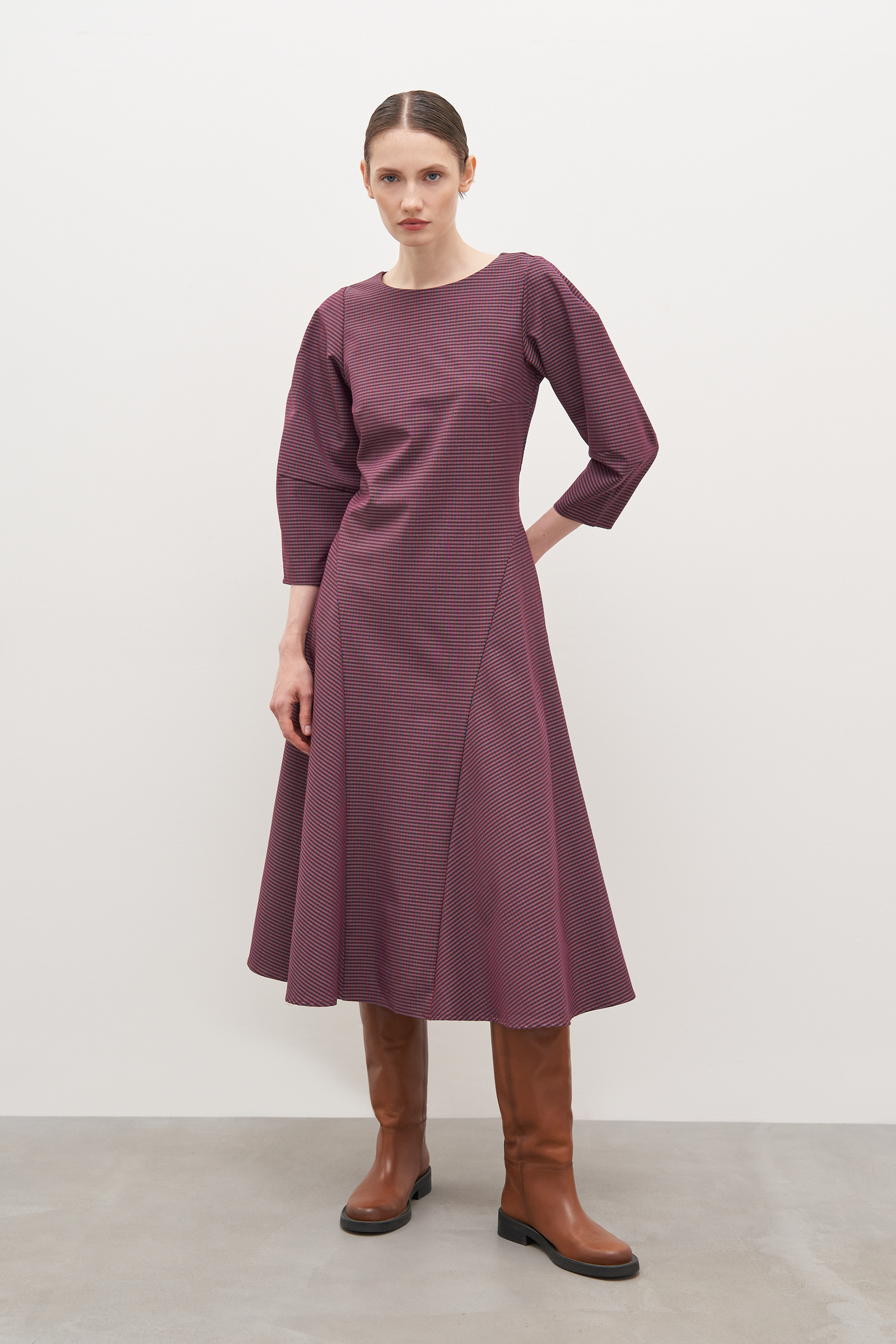 

Платье женское Finn Flare FAD110229 фиолетовое L, Фиолетовый, FAD110229