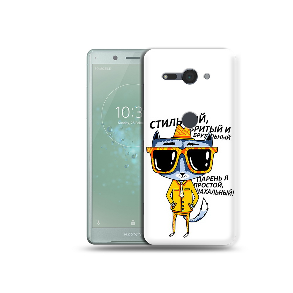 

Чехол MyPads Tocco для Sony Xperia XZ2 Compact стильный кот, Прозрачный, Tocco