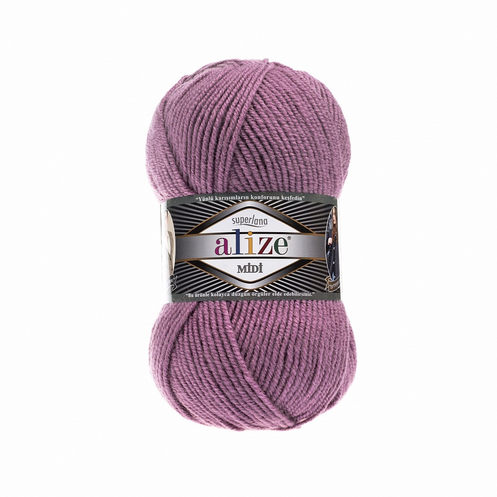

Пряжа Alize Superlana midi, 25% шерсть, 75% акрил, 500 г, 170 м, цвет 028, Розовый