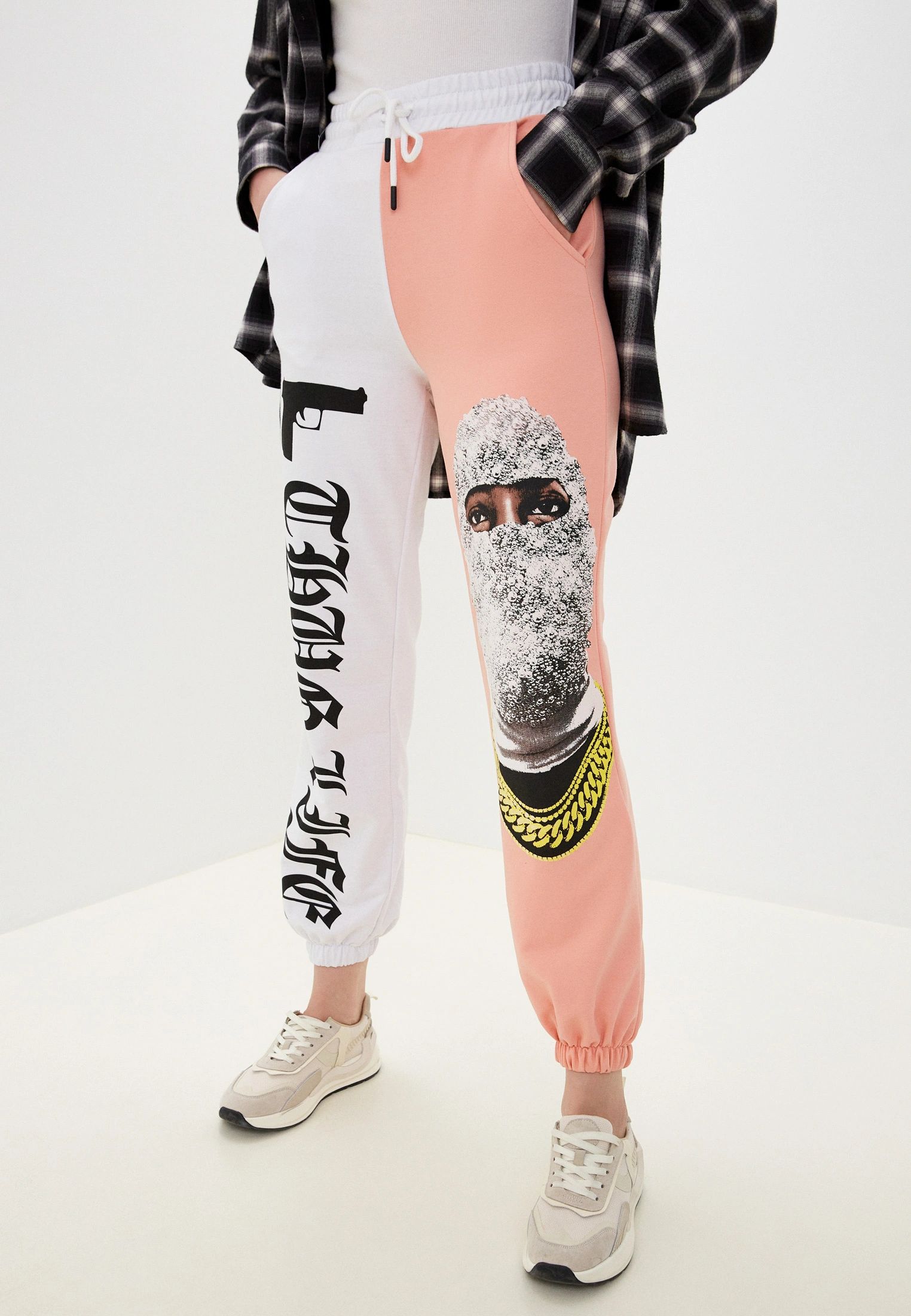 Спортивные брюки женские BLACKSI 5036 розовые XL