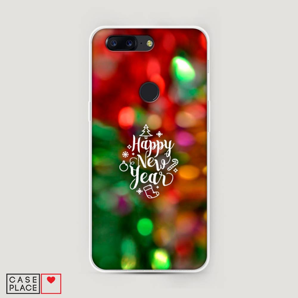 

Чехол на OnePlus 5T "Новый Год на елке", Зеленый;красный;желтый, 150350-5