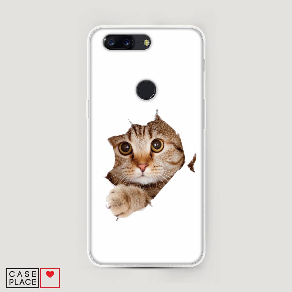 

Чехол на OnePlus 5T "Кот и бумага", Белый;коричневый, 150350-1