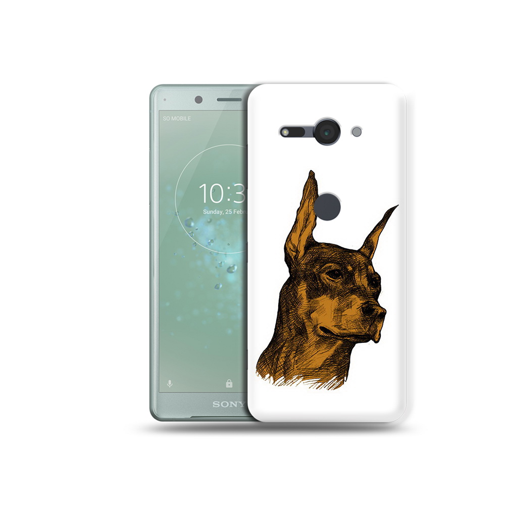 

Чехол MyPads Tocco для Sony Xperia XZ2 Compact скетч доберман, Прозрачный, Tocco
