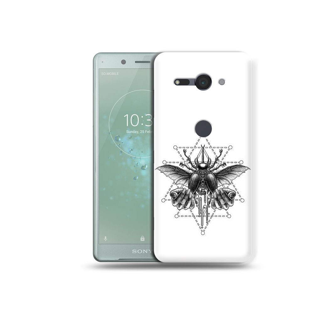 

Чехол MyPads Tocco для Sony Xperia XZ2 Compact скарабей, Прозрачный, Tocco
