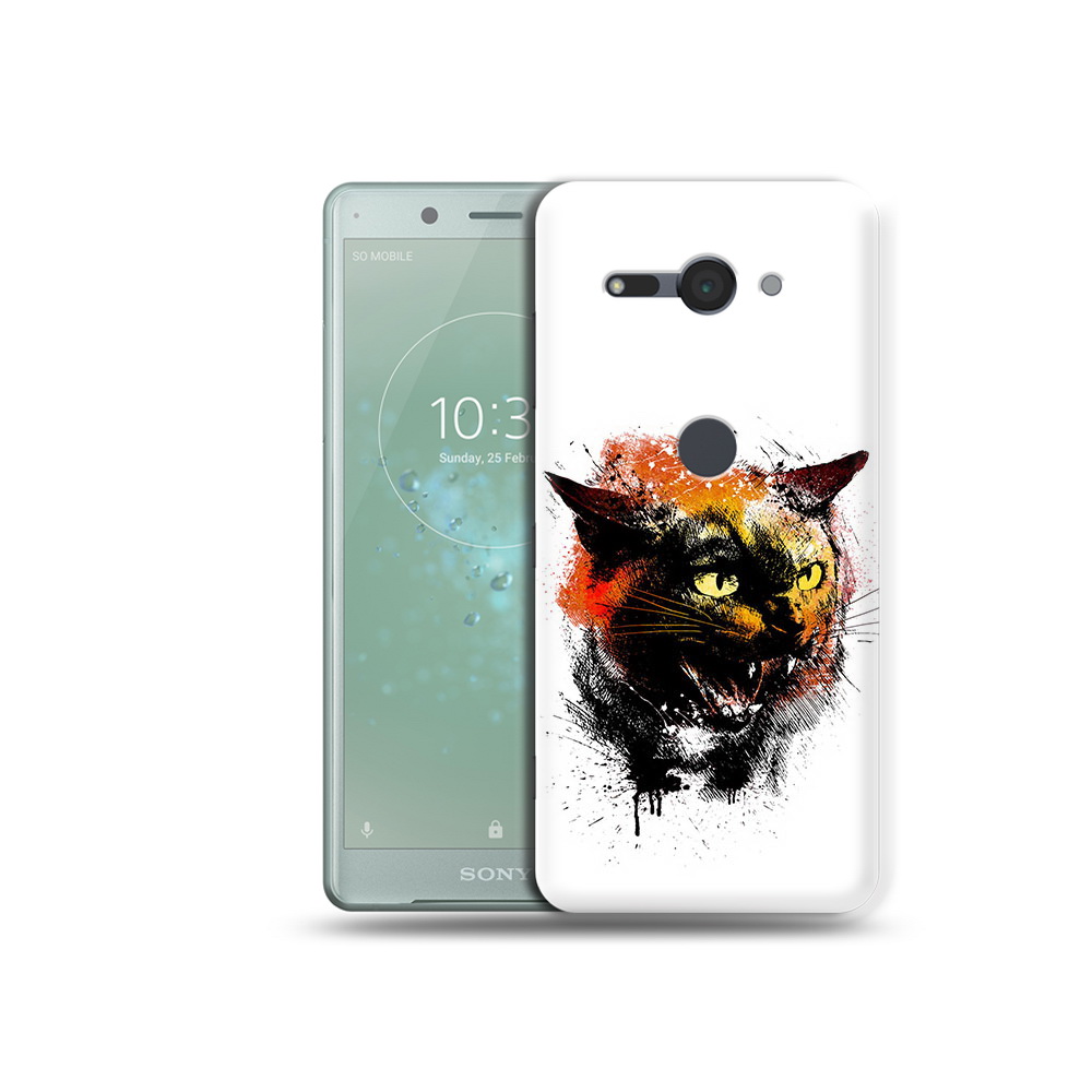 

Чехол MyPads Tocco для Sony Xperia XZ2 Compact сиамский кот, Прозрачный, Tocco
