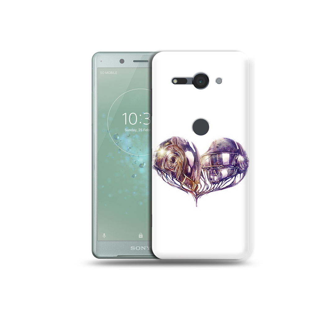 

Чехол MyPads Tocco для Sony Xperia XZ2 Compact сердце абстракция, Прозрачный, Tocco