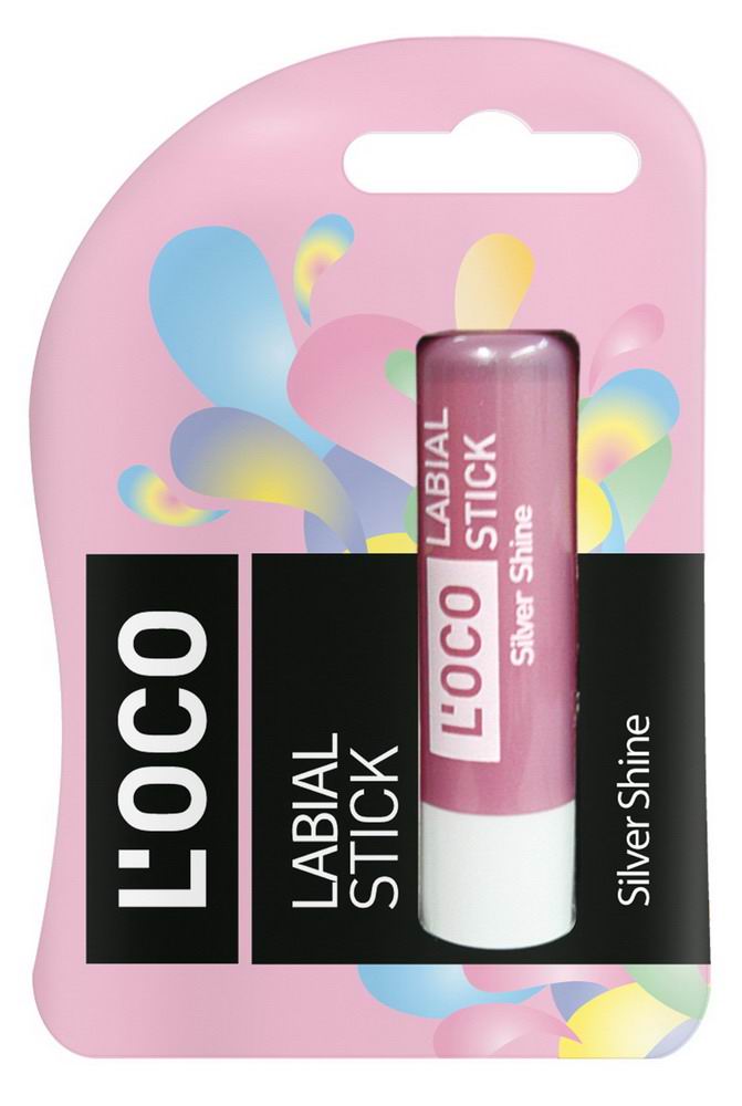 Бальзам для губ DCP HEMIGAL Loco labial stick Серебристый блеск 4,4 гр, Сербия