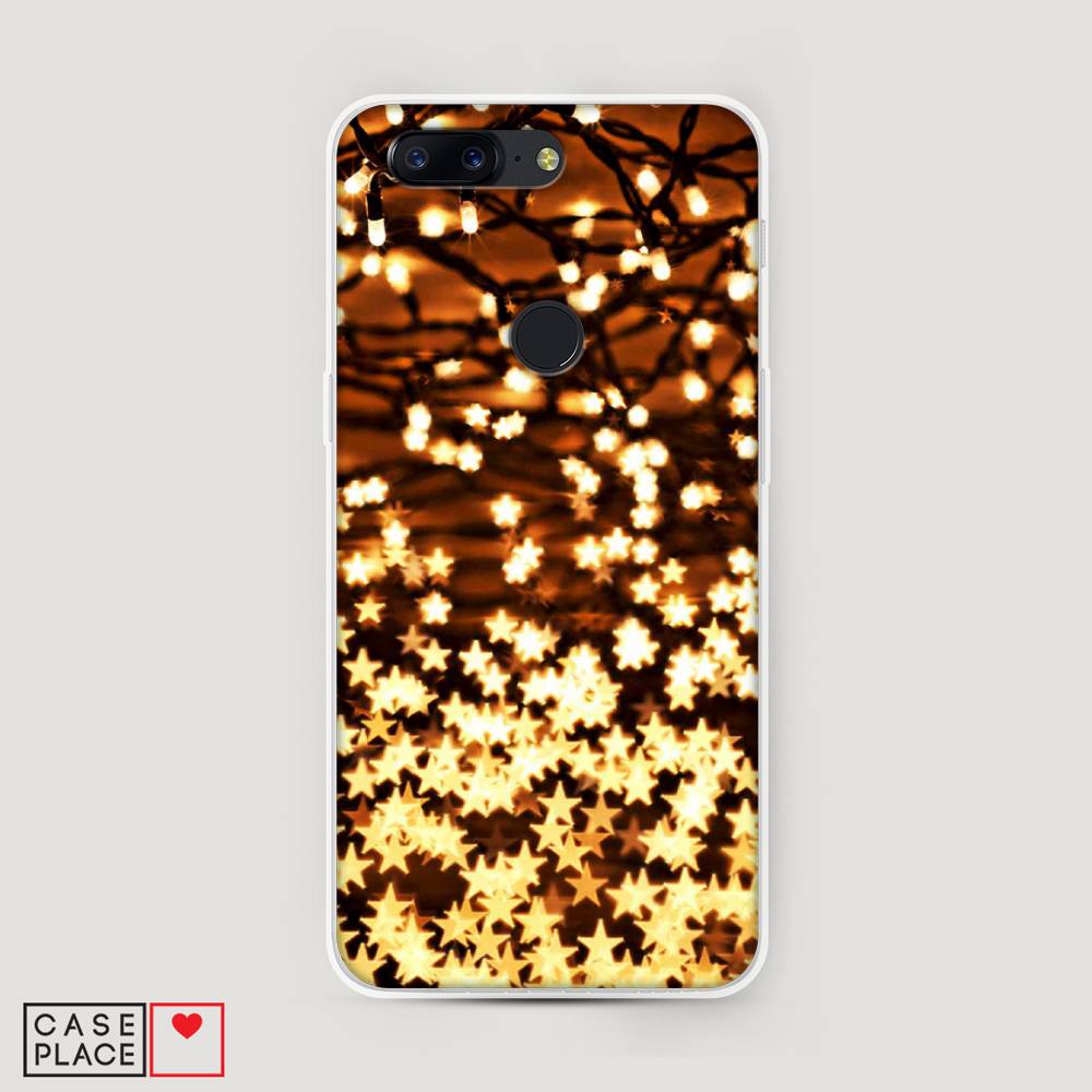 

Чехол на OnePlus 5T "Новогодняя гирлянда", Золотистый, 150350-5