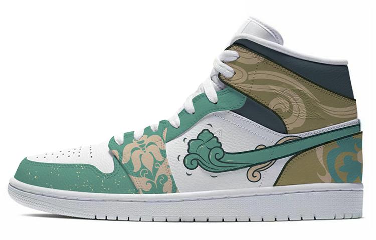 

Кеды унисекс Jordan Air Jordan 1 Mid зеленые 44 EU, Зеленый, Air Jordan 1 Mid