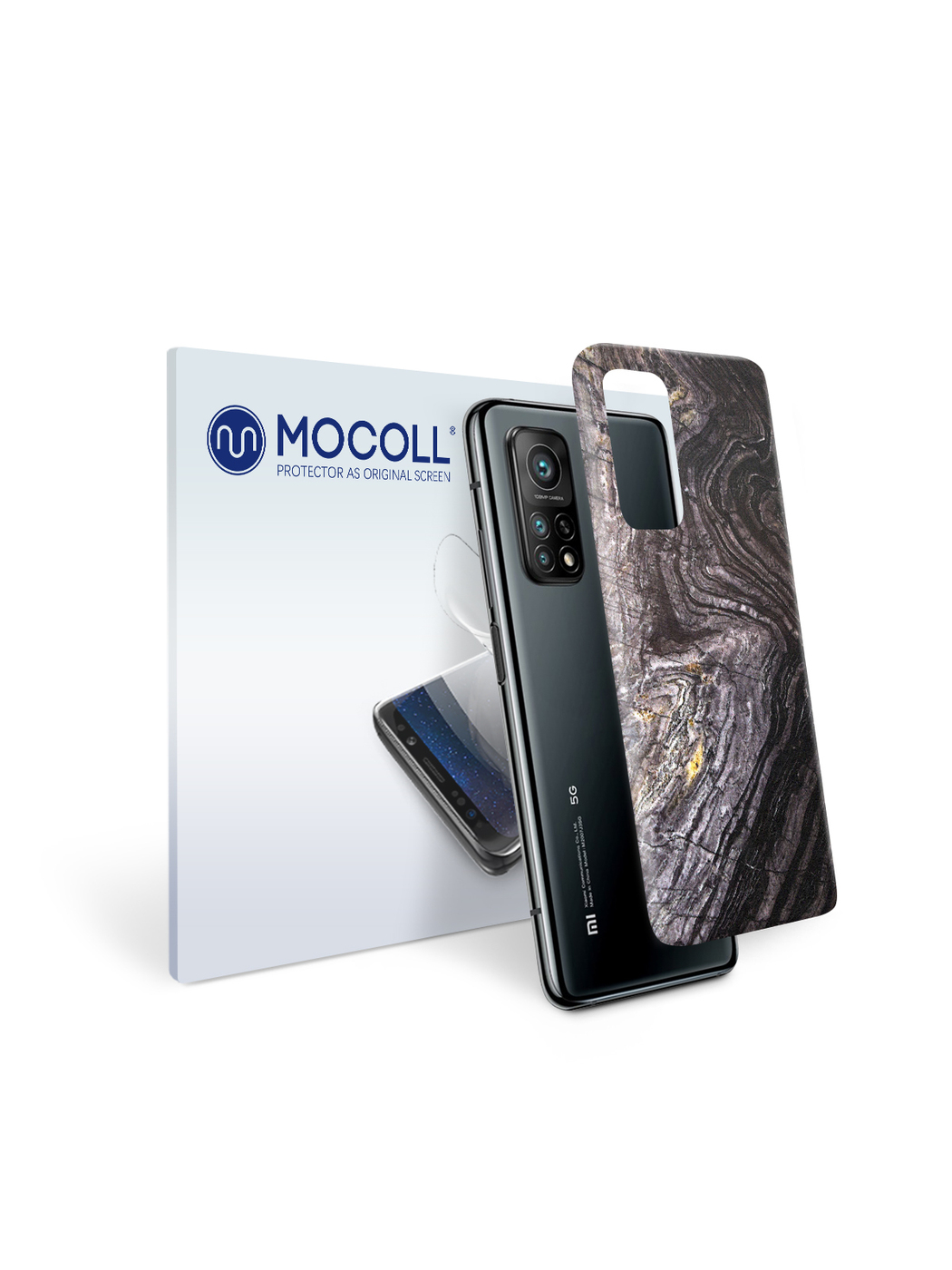 

Пленка защитная MOCOLL для задней панели Xiaomi Mi 10T Pro Камень черный