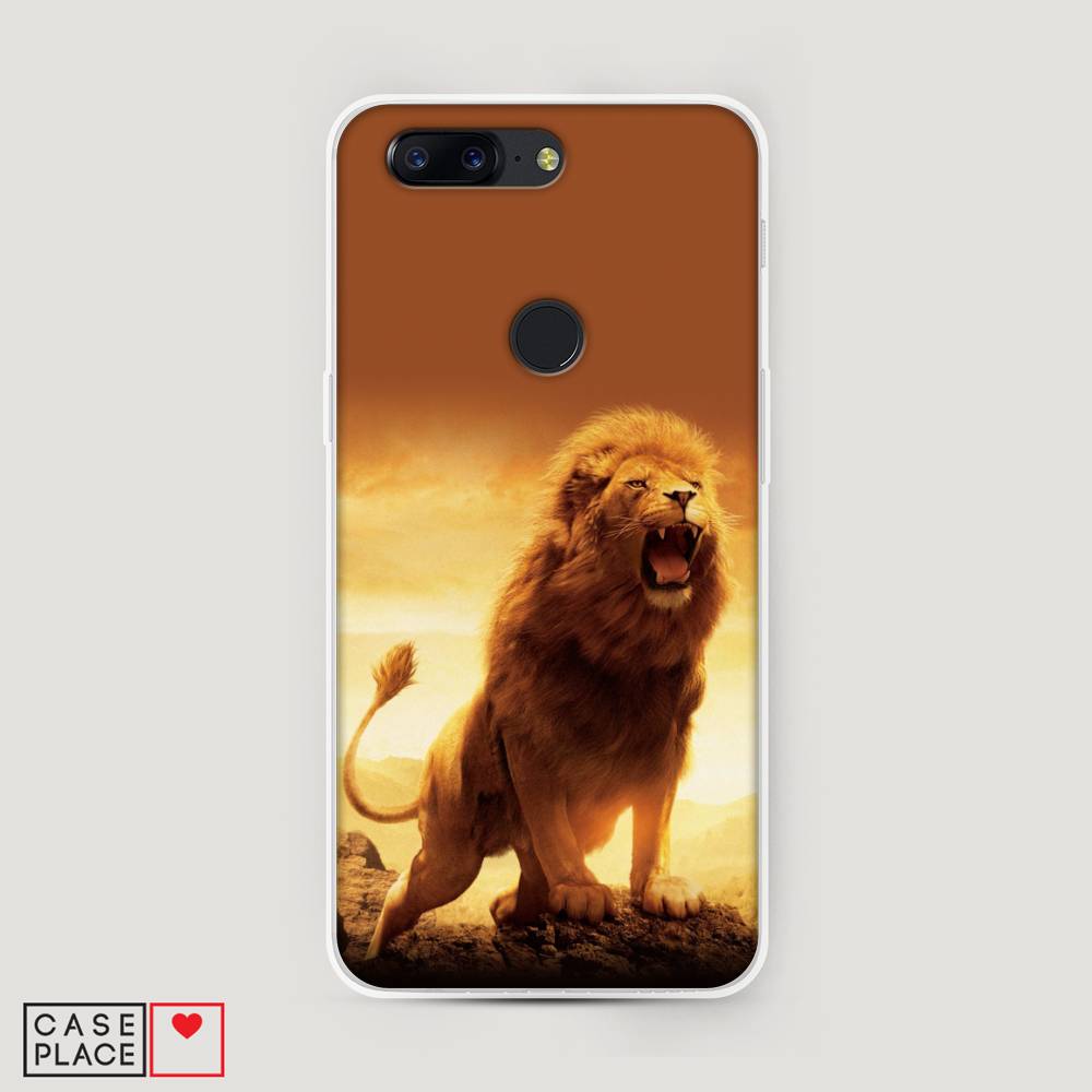 

Чехол на OnePlus 5T "Львиный рык", Коричневый;желтый;оранжевый, 150350-1