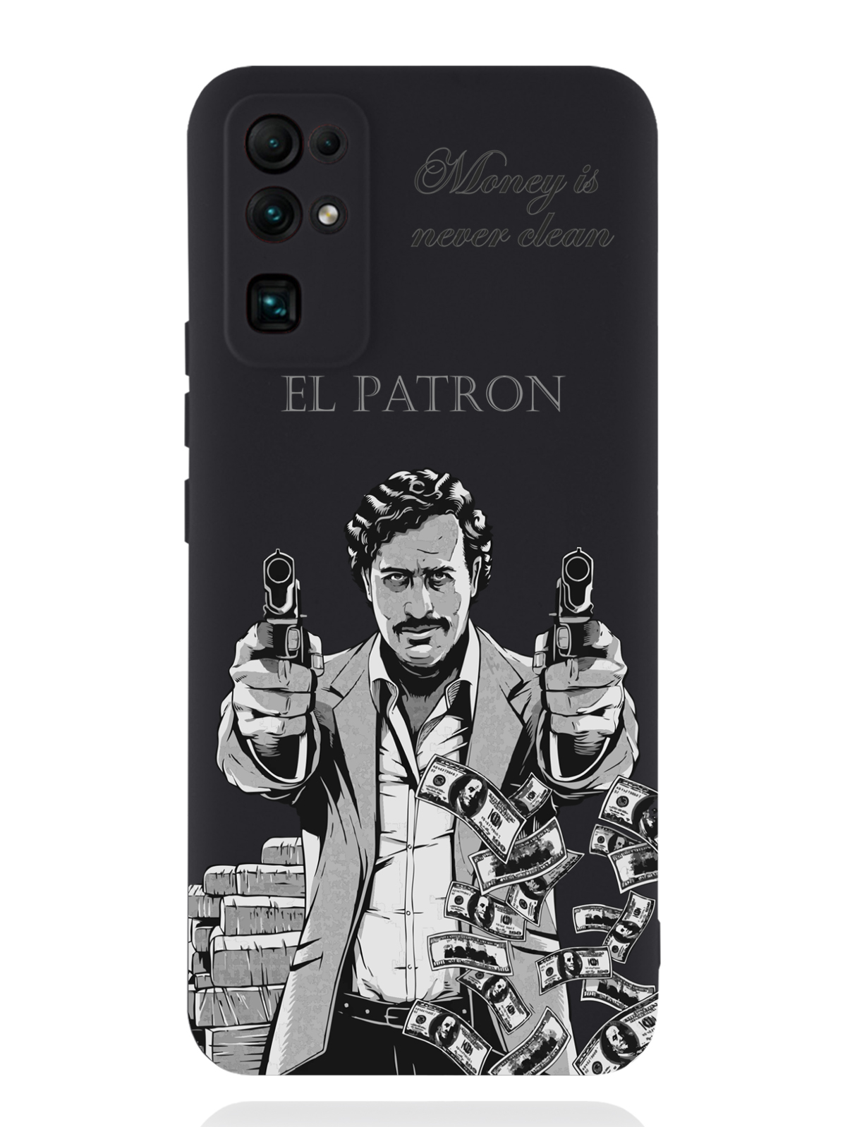 

Чехол MustHaveCase Honor 30 El Patron Pablo Escobar Пабло Эскобар, Серый;черный, Honor 30 El Patron Pablo Escobar Пабло Эскобар