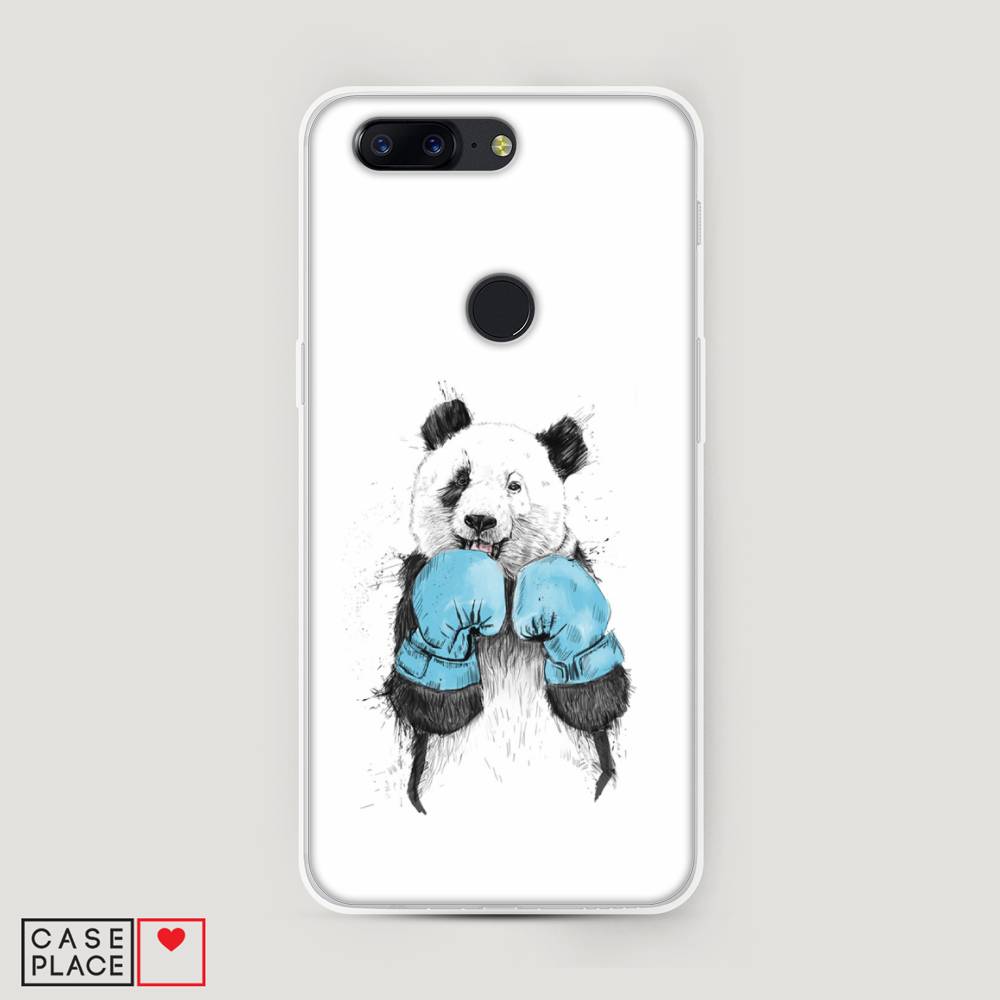 

Чехол на OnePlus 5T "Панда боксер", Голубой;белый;серый, 150350-1