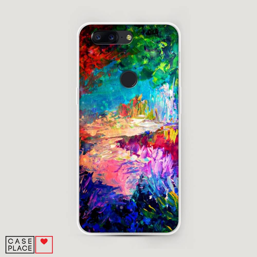 

Чехол на OnePlus 5T "Лес-гуашь", Синий;розовый;зеленый, 150350-4