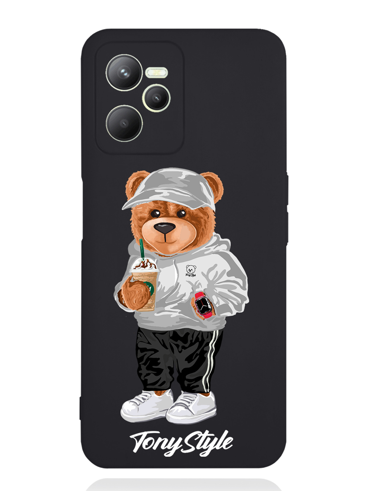 

Чехол Tony Style RealMe C35 Tony Style с кофе, Серый;белый;черный, RealMe C35 Tony Style с кофе