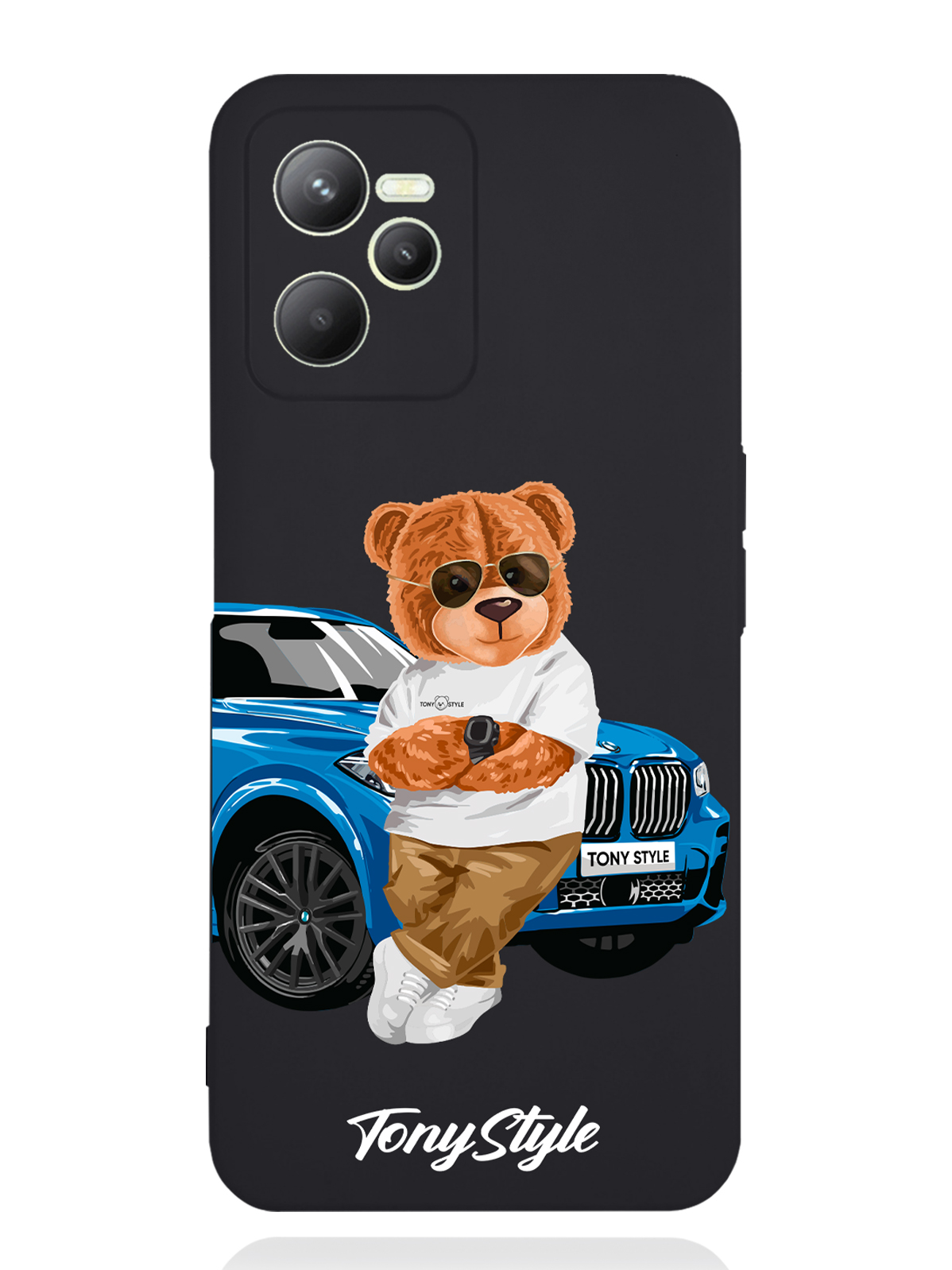 

Чехол Tony Style RealMe C35 Tony Style с машиной, Голубой;коричневый;белый, RealMe C35 Tony Style с машиной