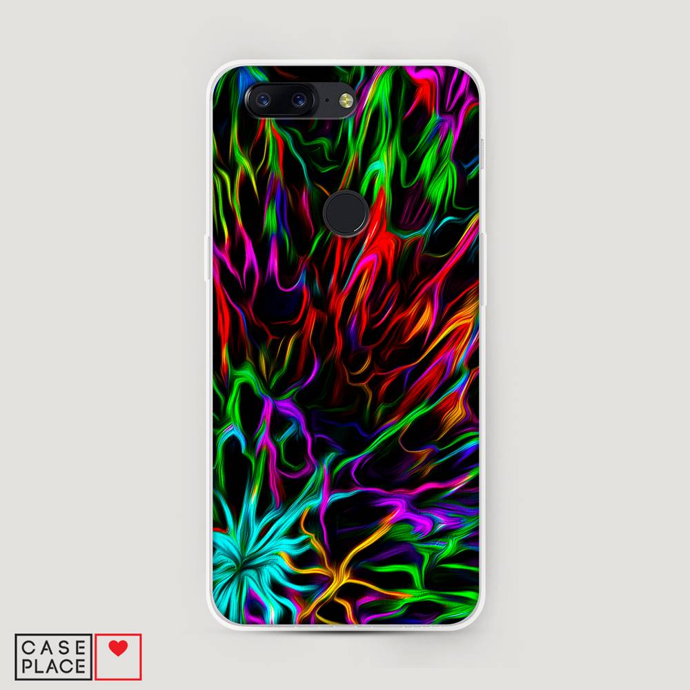 

Чехол на OnePlus 5T "Разноцветные разводы", Голубой;зеленый;оранжевый, 150350-3