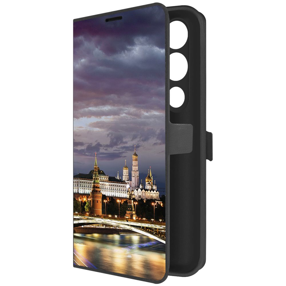 

Чехол-книжка Krutoff Eco Book для TECNO Pova 4 Pro Россия, Московский Кремль (черный)