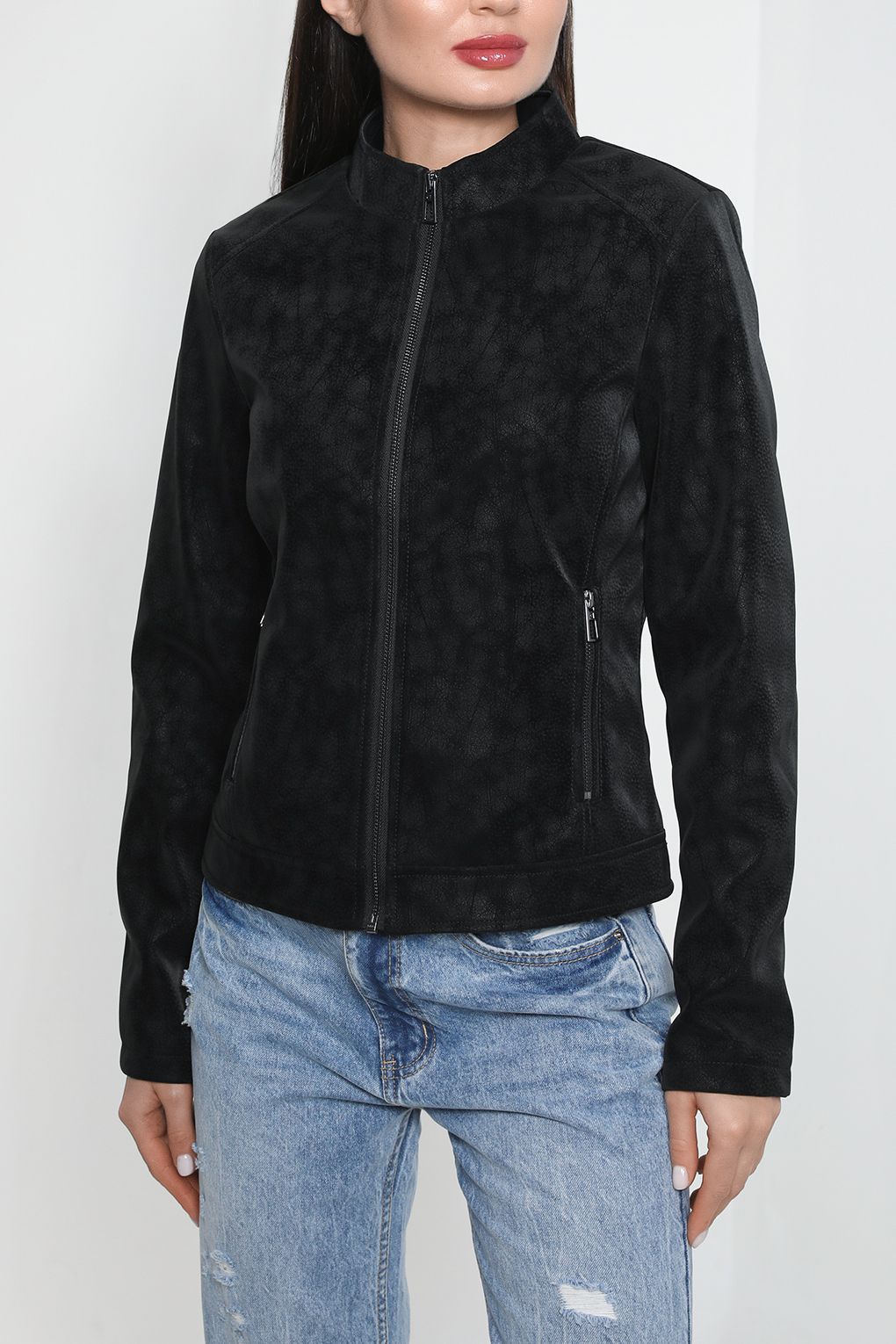 Кожаная куртка женская Desigual 23SWEW02 черная XS