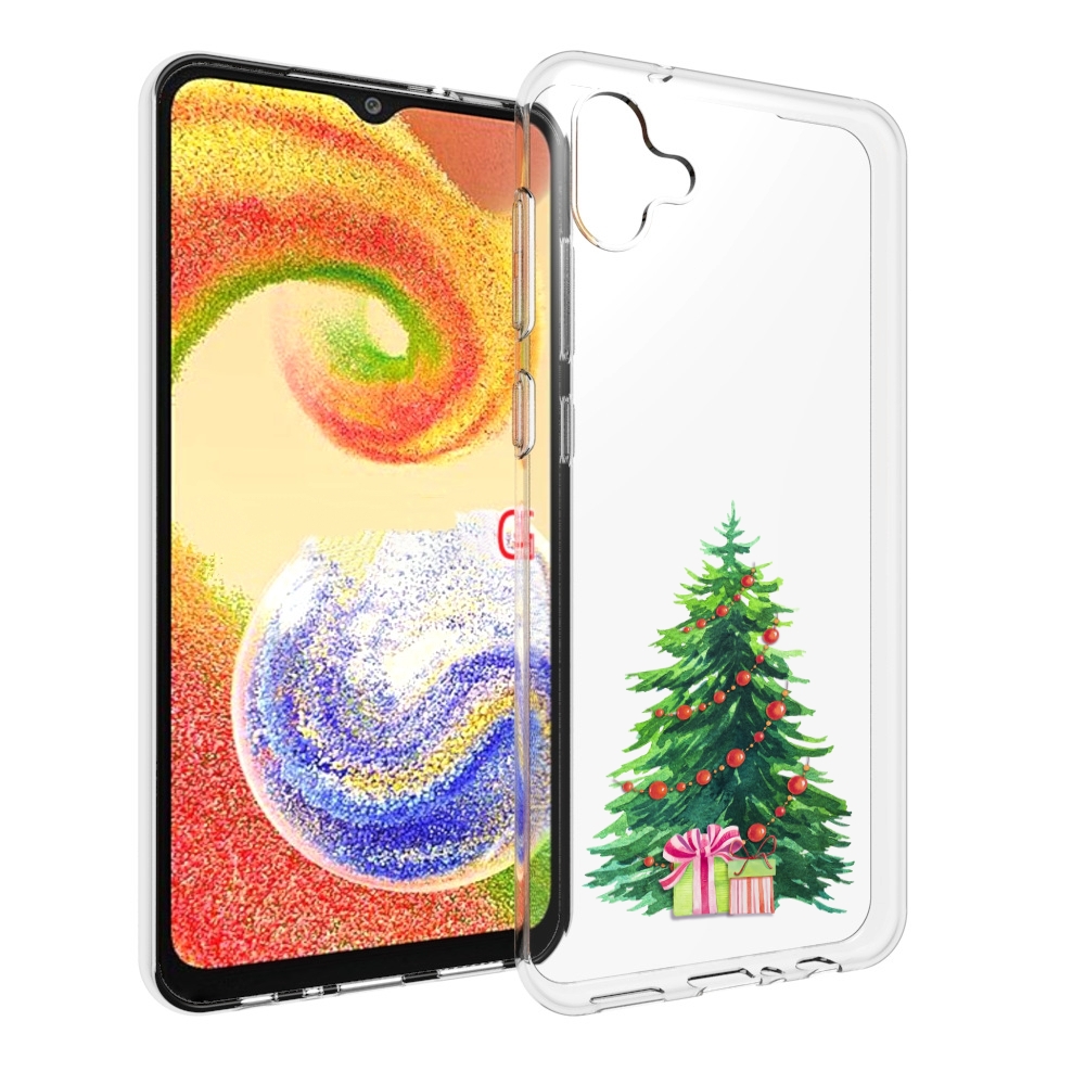 

Чехол MyPads Елка новогодняя с подарками акварель для Samsung Galaxy A04, Прозрачный, Tocco